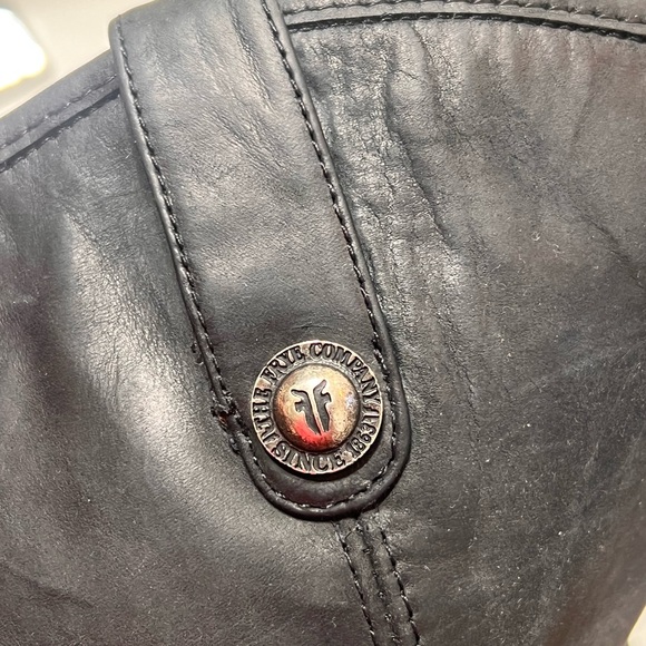 Frye Melissa Button 2 Black Leather Boots size 10 - Picture 4 of 12
